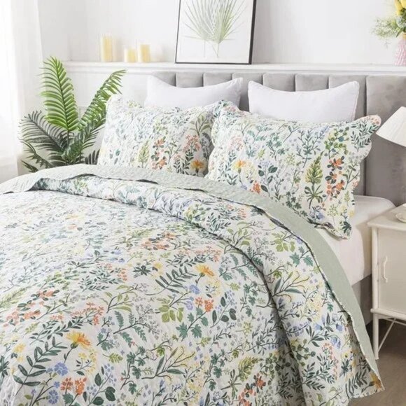 BEDSPREAD Lightweight Coverlet Set Floral Printed Oversized - Y-exquisite - Picture 2 of 6